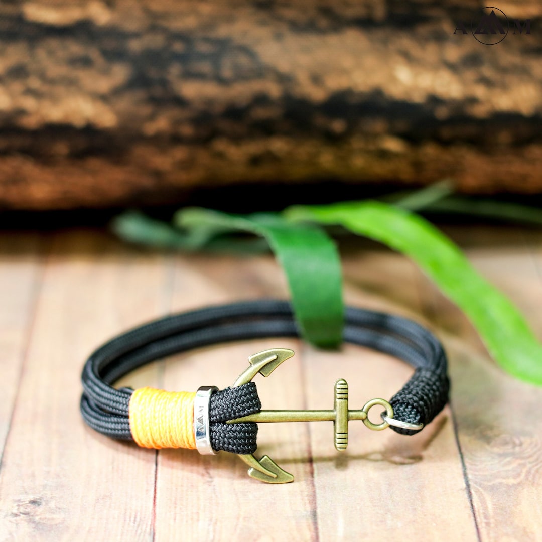 ADJUSTABLE PARACORD ANCHOR Bracelet Man Anchor Charm Etsy