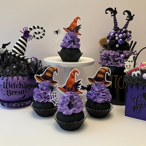 Faux Halloween witches hat cupcake