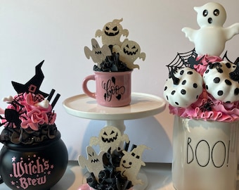 Faux Boo Ghost Halloween espresso cup