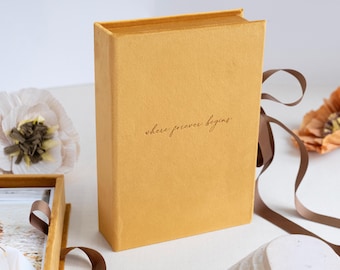 Engraved Velvet Photo Box – Keepsake Storage
