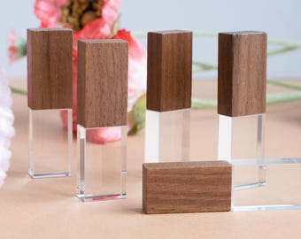 USB de vidro / Pen drive de 64 GB / USB de cristal / Gravação GRÁTIS