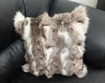 Real  Fox fur pillow , natural color,Home warmer