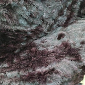 Real Fox fur blanket throw dark bordo color, Home warmer