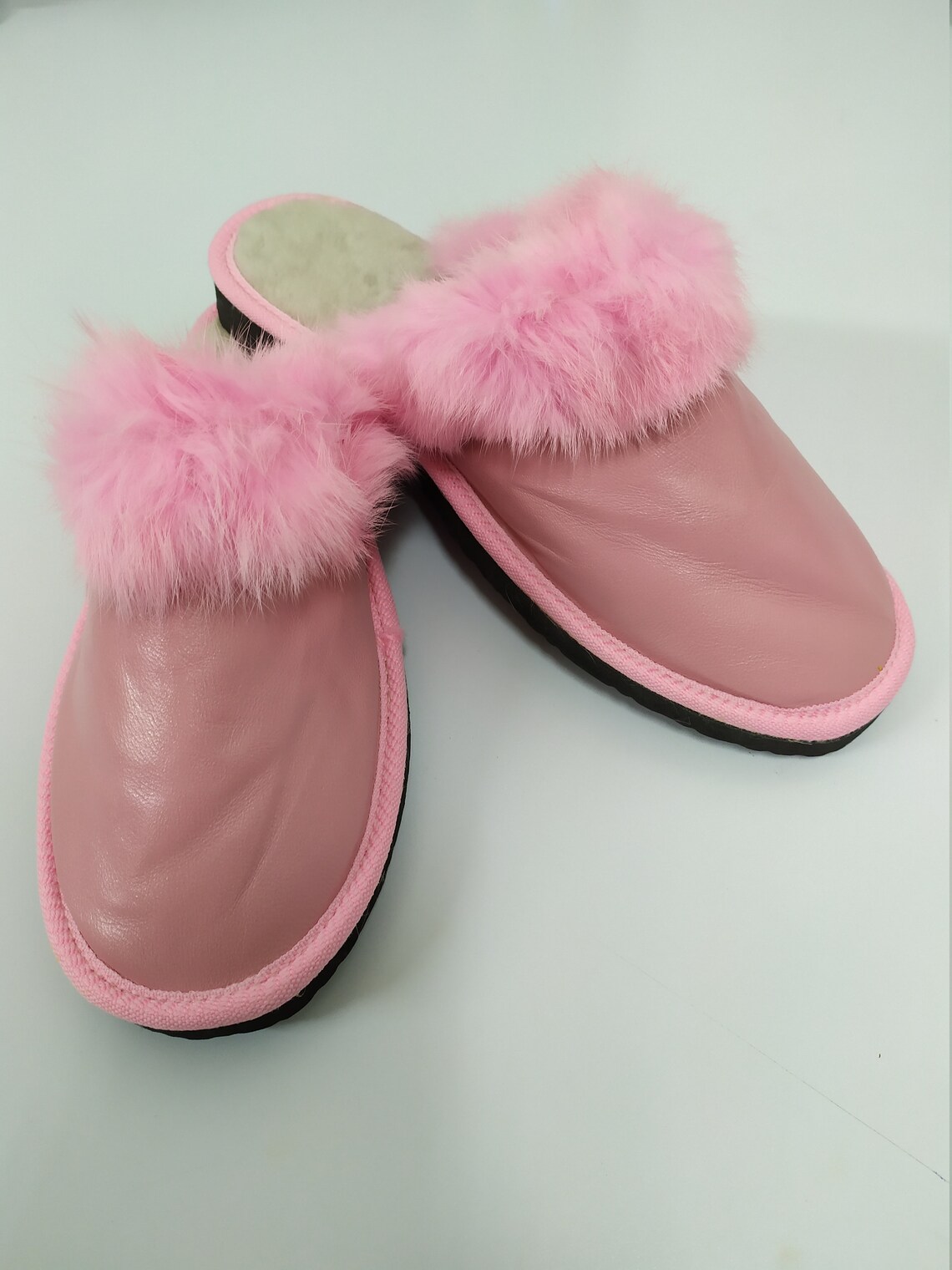 just sheepskin pink slippers