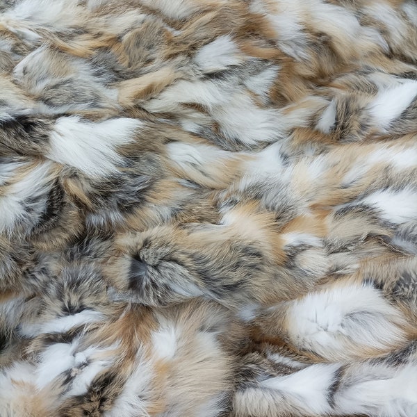 Fur blanket,real fox fur blanket throw, Golden color, Home warmer