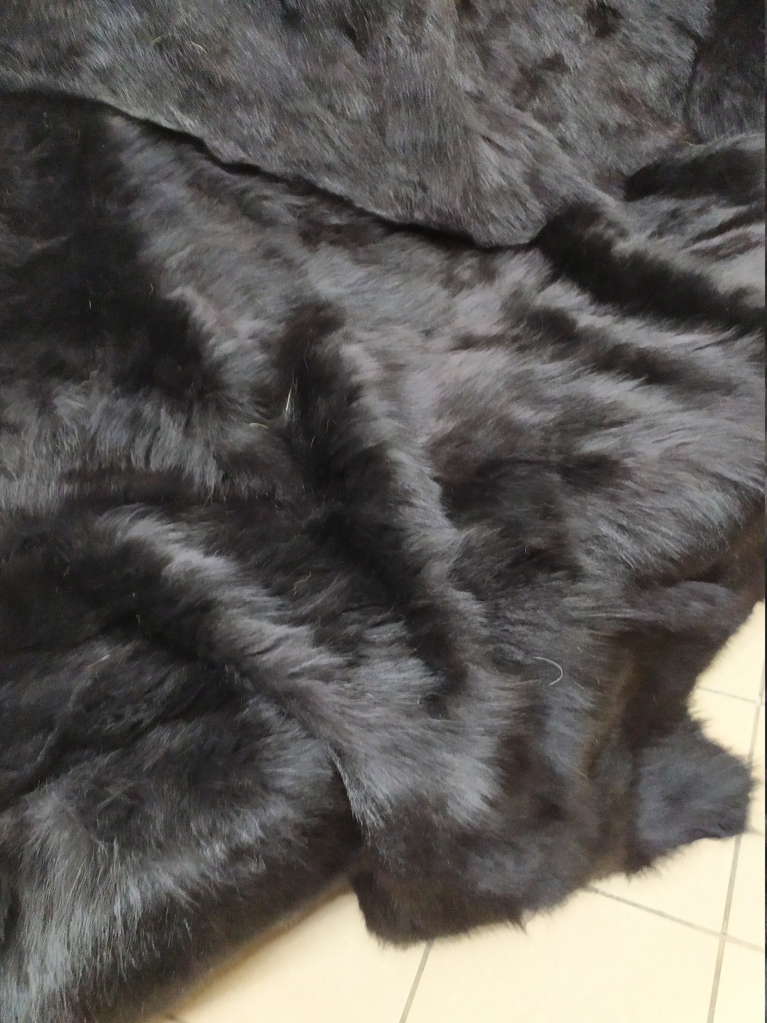 Real Coyote Fur Blanket Throw Black Color, Home Warmer Etsy