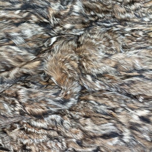 Real Coyote  fur blanket throw ,natural color, Home warmer