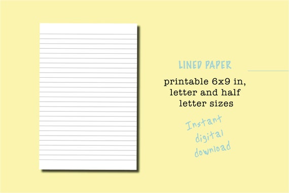 Printables - Notebook Paper: Narrow