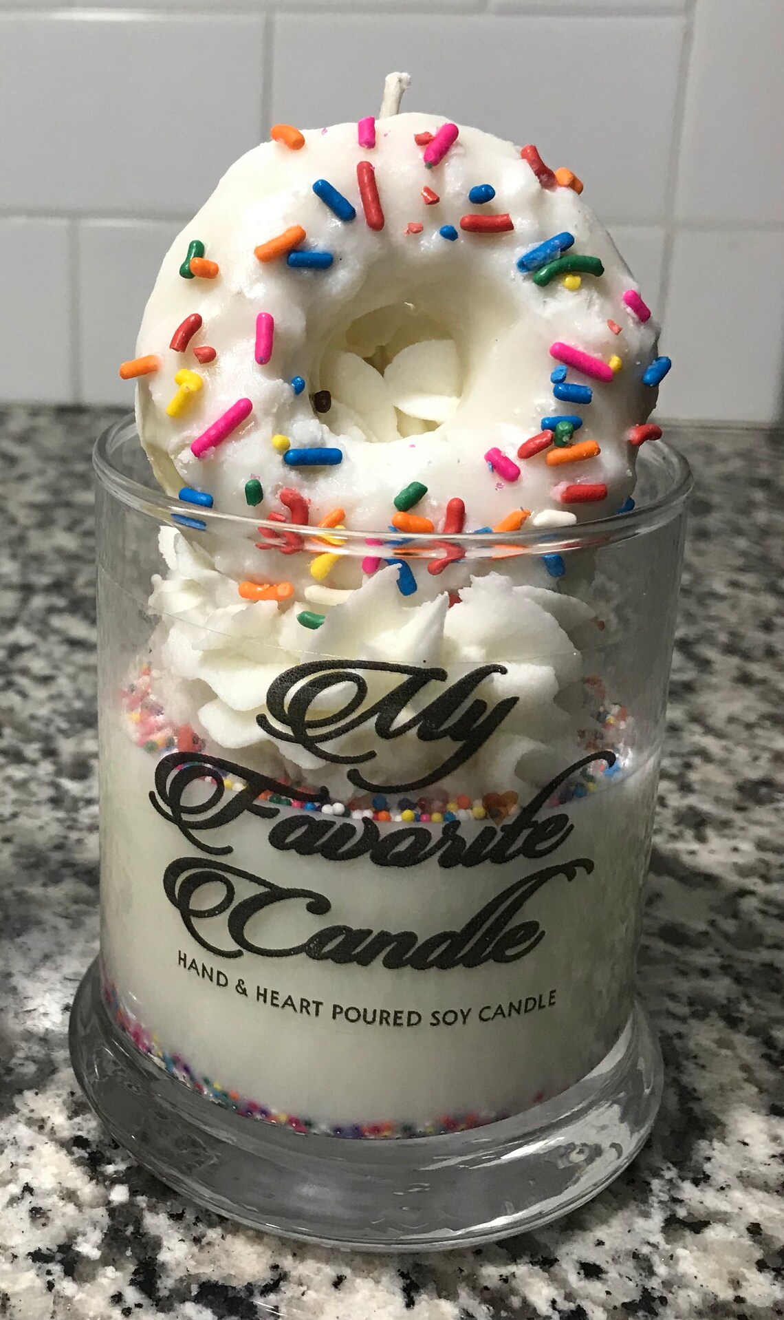 Doughnuts for You Donut Candle Doughnut Candle Soy Candle Etsy