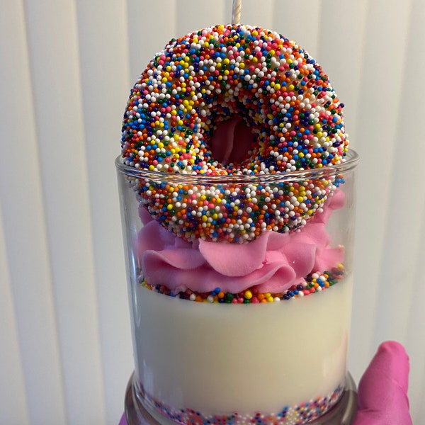 Doughnuts for You, Donut Candle, Doughnut Candle, Soy Candle, Gift, Sprinkles