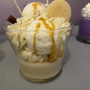 Ice Cream Sundae Candle, Birthday Candle, Scoops, Ice Cream Scoops, Birthday Gift, Gift, Soy Candle, Large Candle, Dessert Candle, Sundae