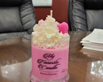 Strawberry Cheesecake Soy Candle, Dessert Scented, 12 ounce