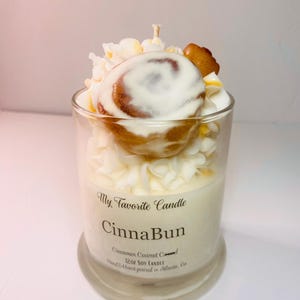 Cinnabun soy candle, Dessert Candle, Honeybun, Cinnamon Roll, Cinnamon Bun, Gift ideas