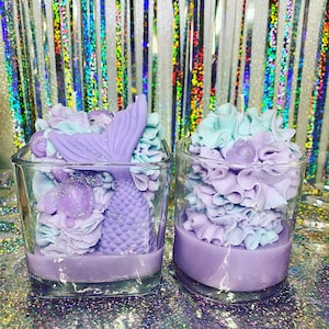 Mermaid Candle Set, Mermaid Candles, Ombré Candles