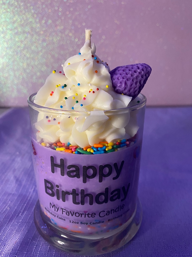 Happy Birthday Candle Birthday Candles Sprinkles Soy Wax Etsy