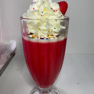 Milkshake Candle, Soy Candle, Ice Cream Candle, Vintage, Ice cream, Milkshake, Sundae, Dessert Candle, Drink Candle, Old Fashioned Milkshake