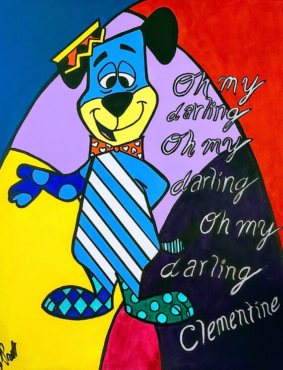 Oh My Darlin Huckleberry Hound Acrylic On Canvas Etsy Ireland