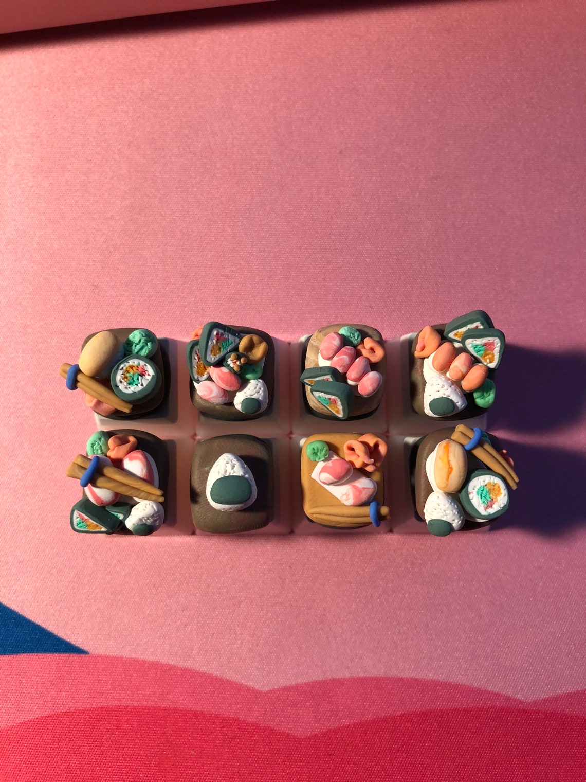 Handmade polymer clay Sushi Keycaps Anime Keycaps Food Etsy