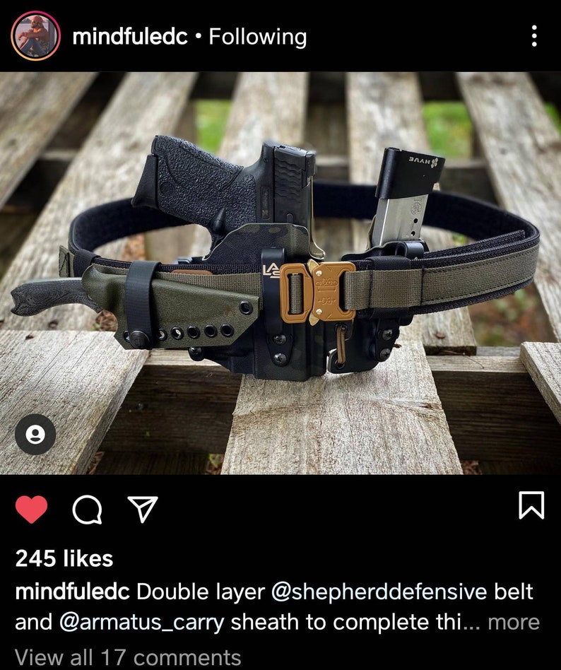 SHEPHERD EDC Belt Modular War/gun Belt. CCW Concealed Carry Etsy