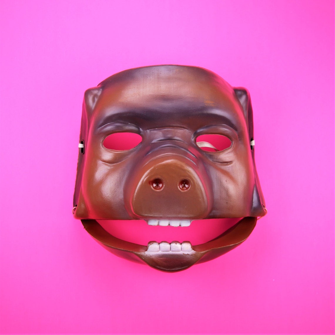 Vintage Rare Pig Face Halloween Mask With Movable Jaw Etsy