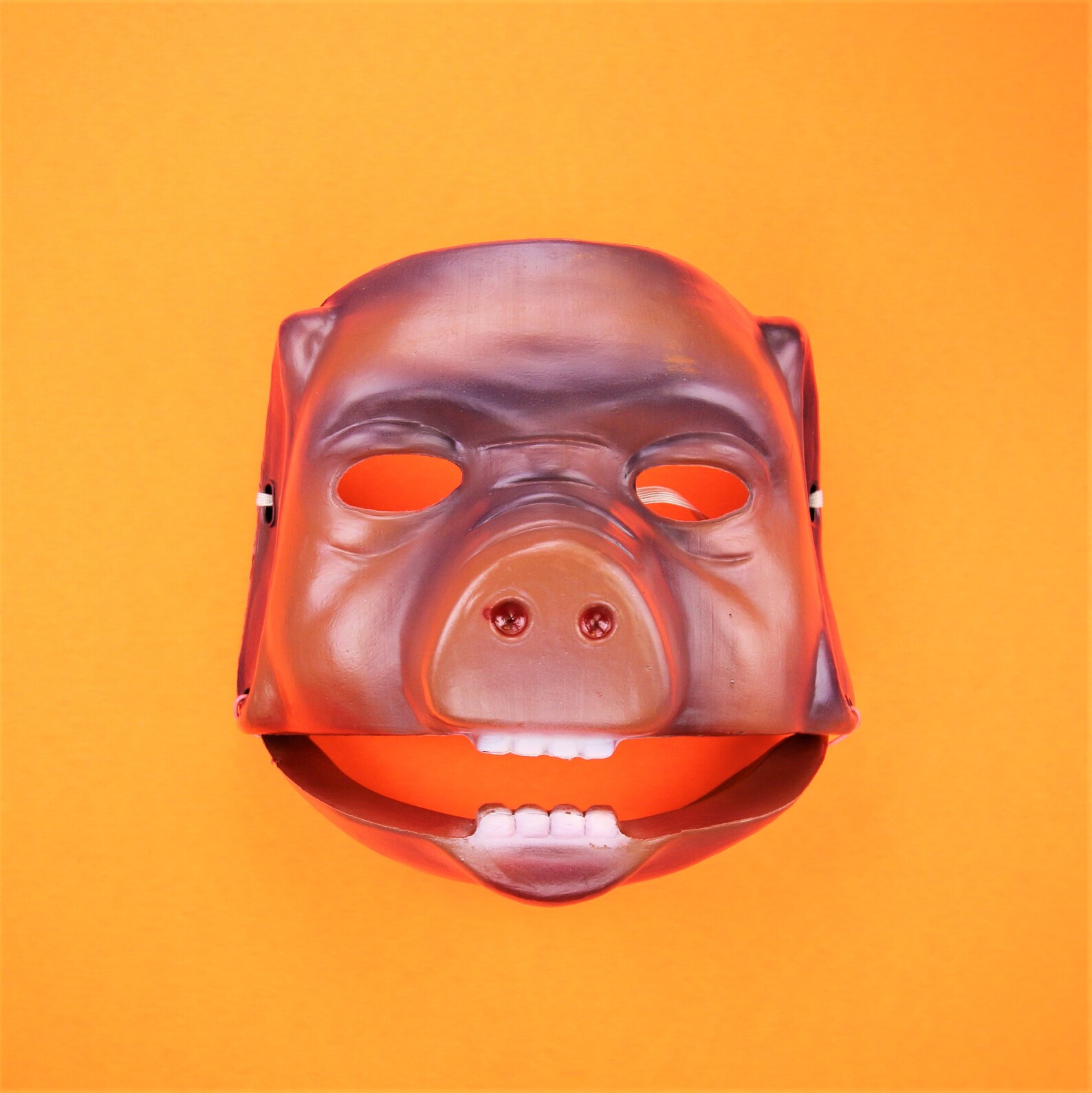 Vintage Rare Pig Face Halloween Mask With Movable Jaw Etsy