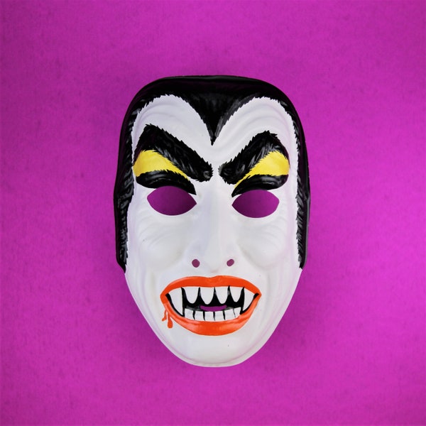 Dracula Vampire Halloween Mask Ben Cooper Collegeville Toppstone