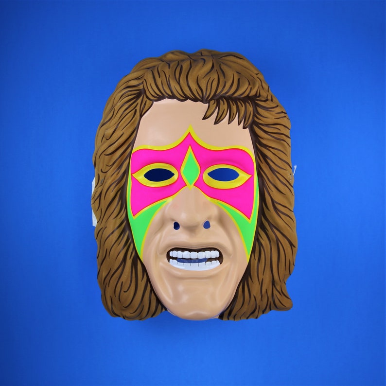 WWF WWE Ultimate Warrior Mask Halloween Decoration Wrestling WCW - Etsy