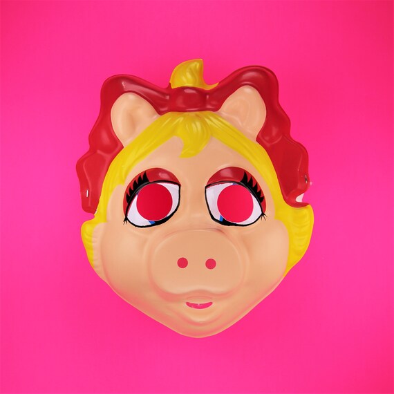 Vintage Miss Piggy Ben Cooper Halloween Mask Kerm… - image 1