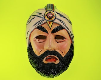 Rare Vintage Zoltar Genie Halloween Mask Sheik Wizard Zoltan Arabian Prince