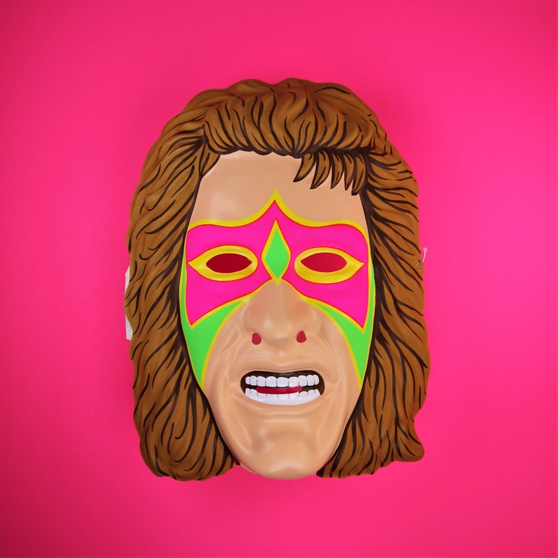 WWF WWE Ultimate Warrior Mask Halloween Decoration Wrestling WCW - Etsy