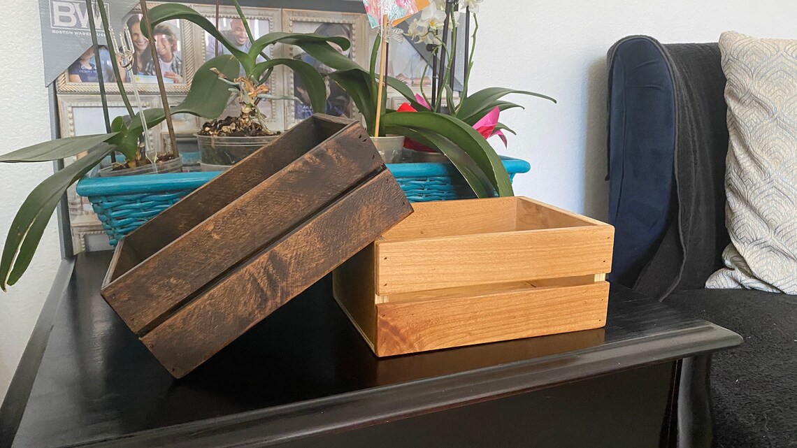 Rustic Wood Craft Box Etsy