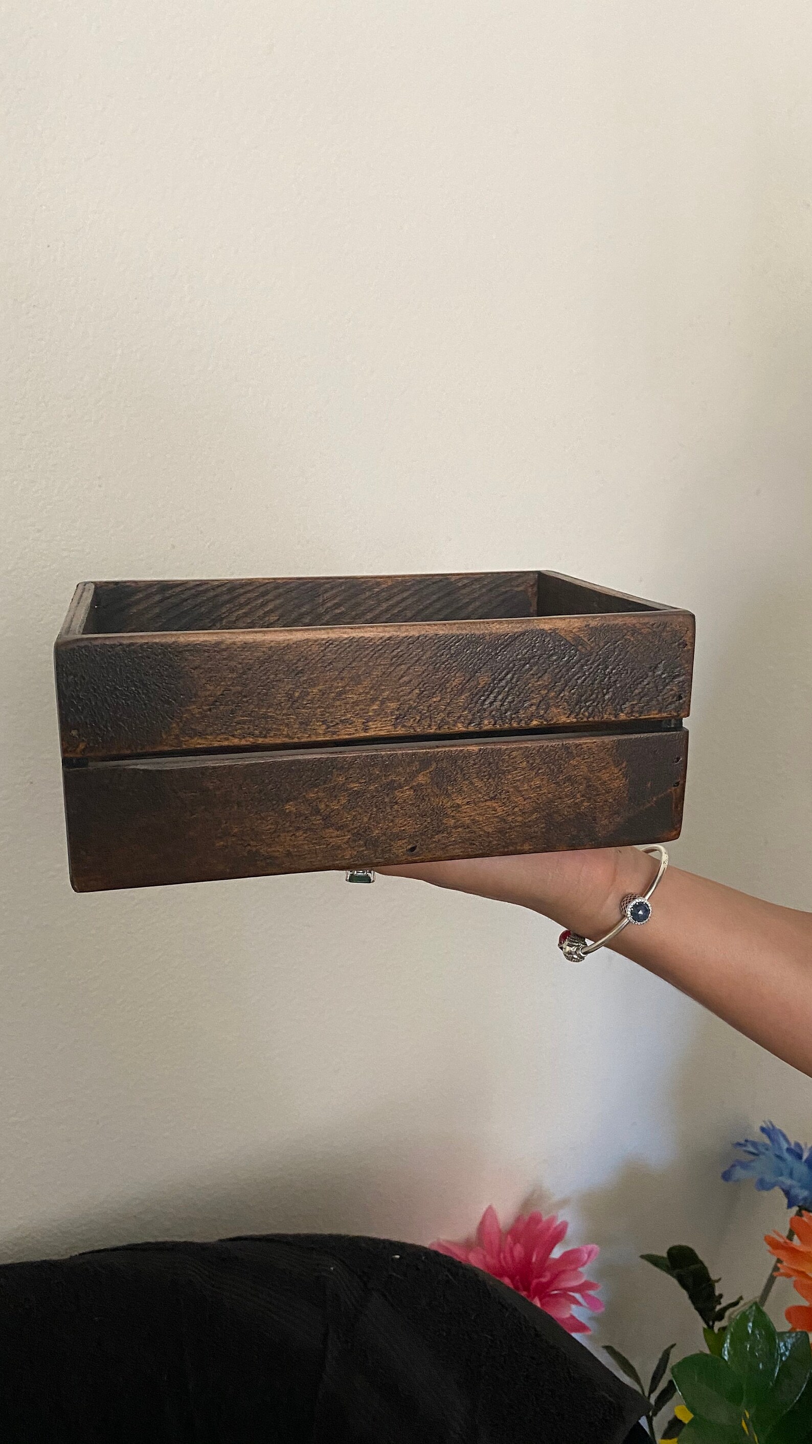 Rustic Wood Craft Box Etsy