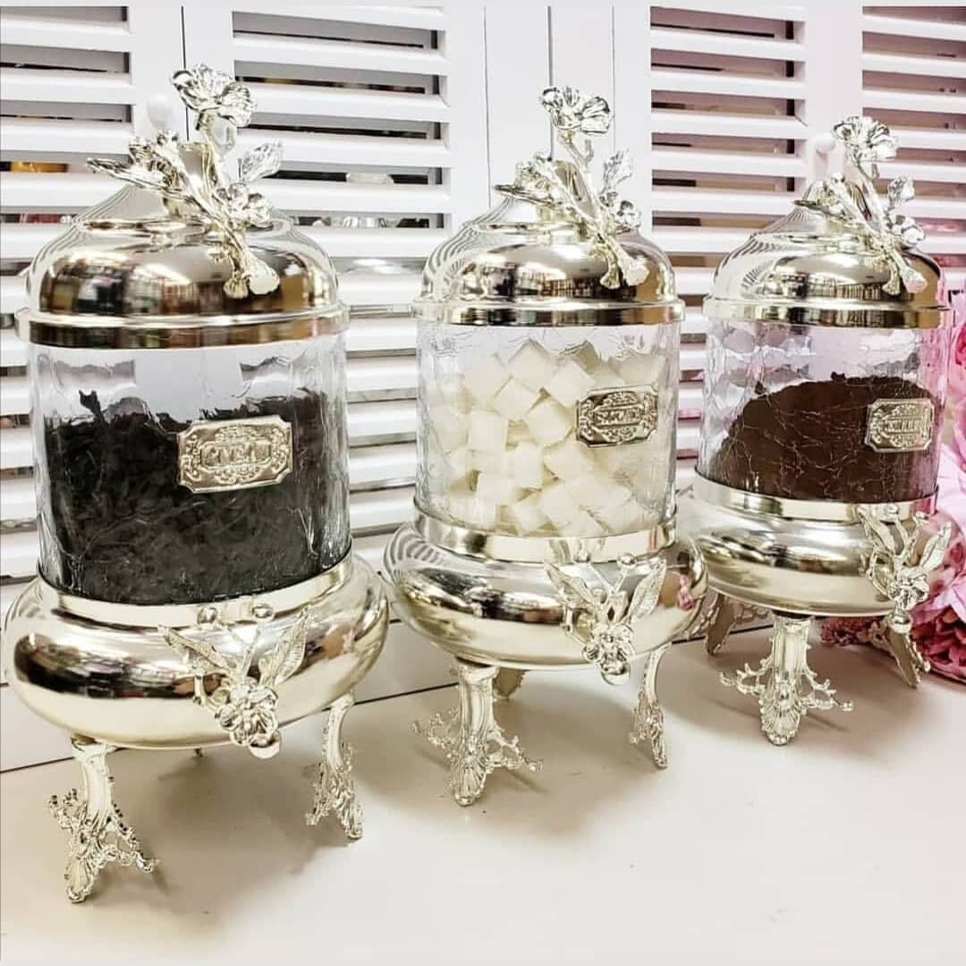 Design Canister Sets for Kitchen Gold Kitchen Decor Spice Etsy