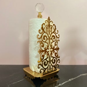Gold Bathroom Decor Paper Towel Holder Hand Towel Holder Set - Etsy
