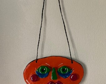 Clay Face Pendant | Etsy