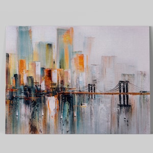 Brooklyn Bridge Canvas Wall Art, Framed Print, Various Sizes