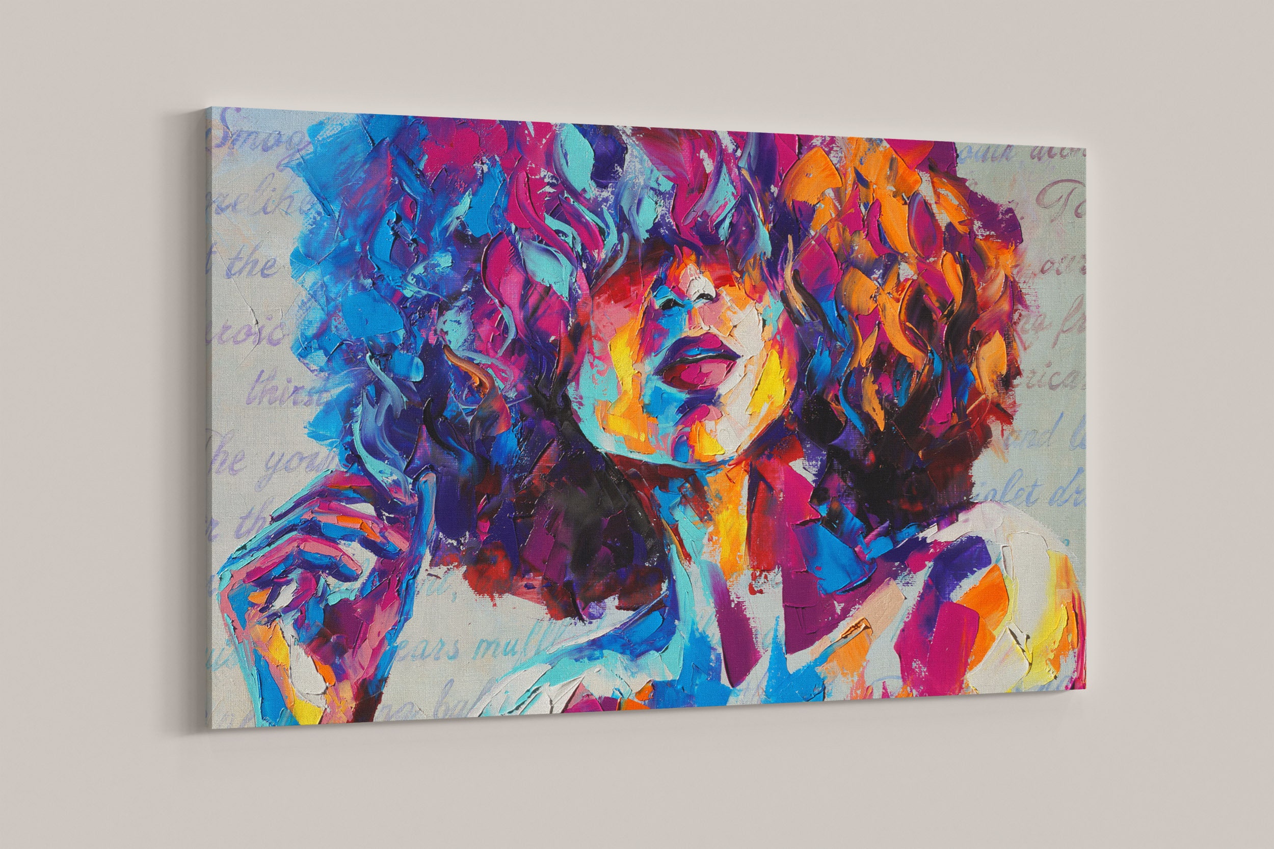 Funky Hair Canvas Wall Art Framed Print Various Sizes Etsy UK