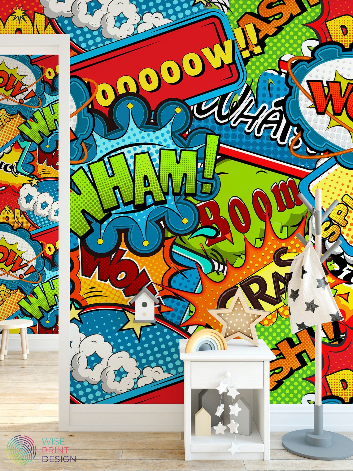 Pop Art Explosion Removable Peel and Stick Wall Paper for - Etsy