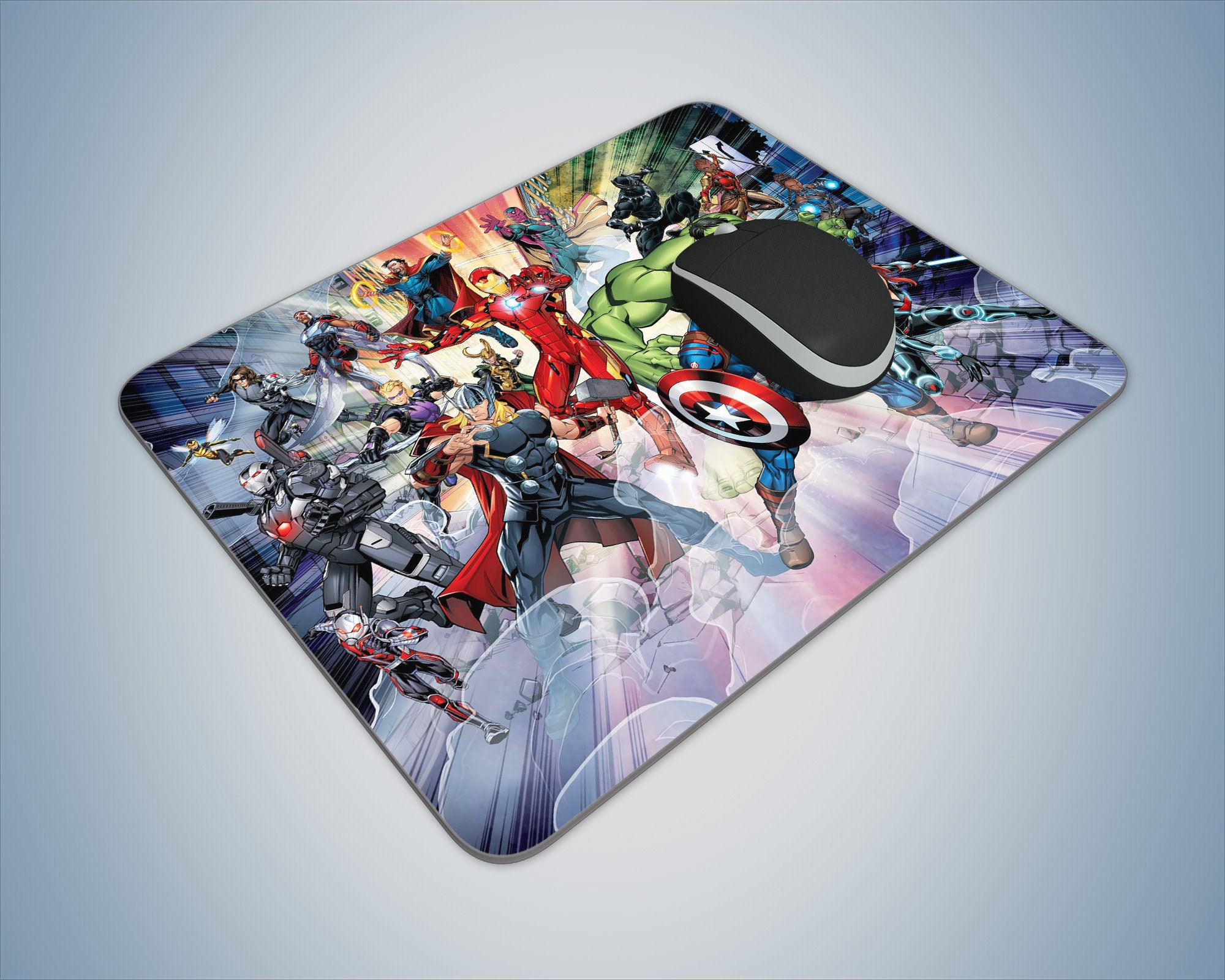 Superheroes Mouse Pad Fun AntiSlip Rubber Mouse Pad for Etsy