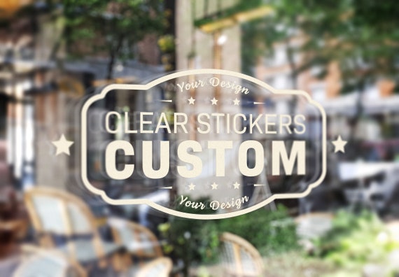 50 Custom Die Cut Clear Vinyl Stickers Pack. Your Custom Vinyl