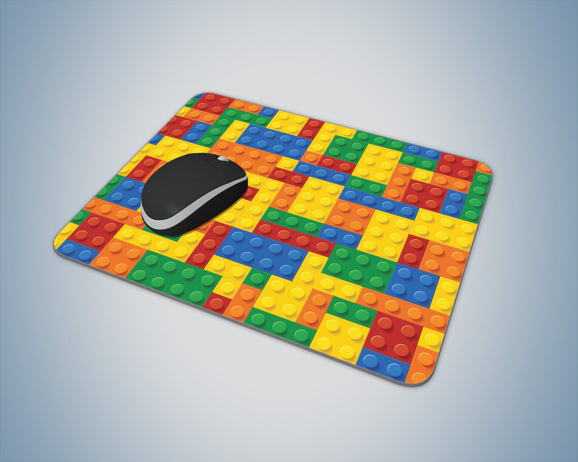 Blocks Mouse Pad Fun Mouse Pad Fun Antislip Rubber Mouse Etsy UK