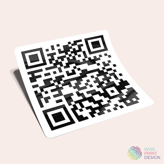 50 Custom Die Cut QR Code Vinyl Stickers Pack. Your Custom Etsy