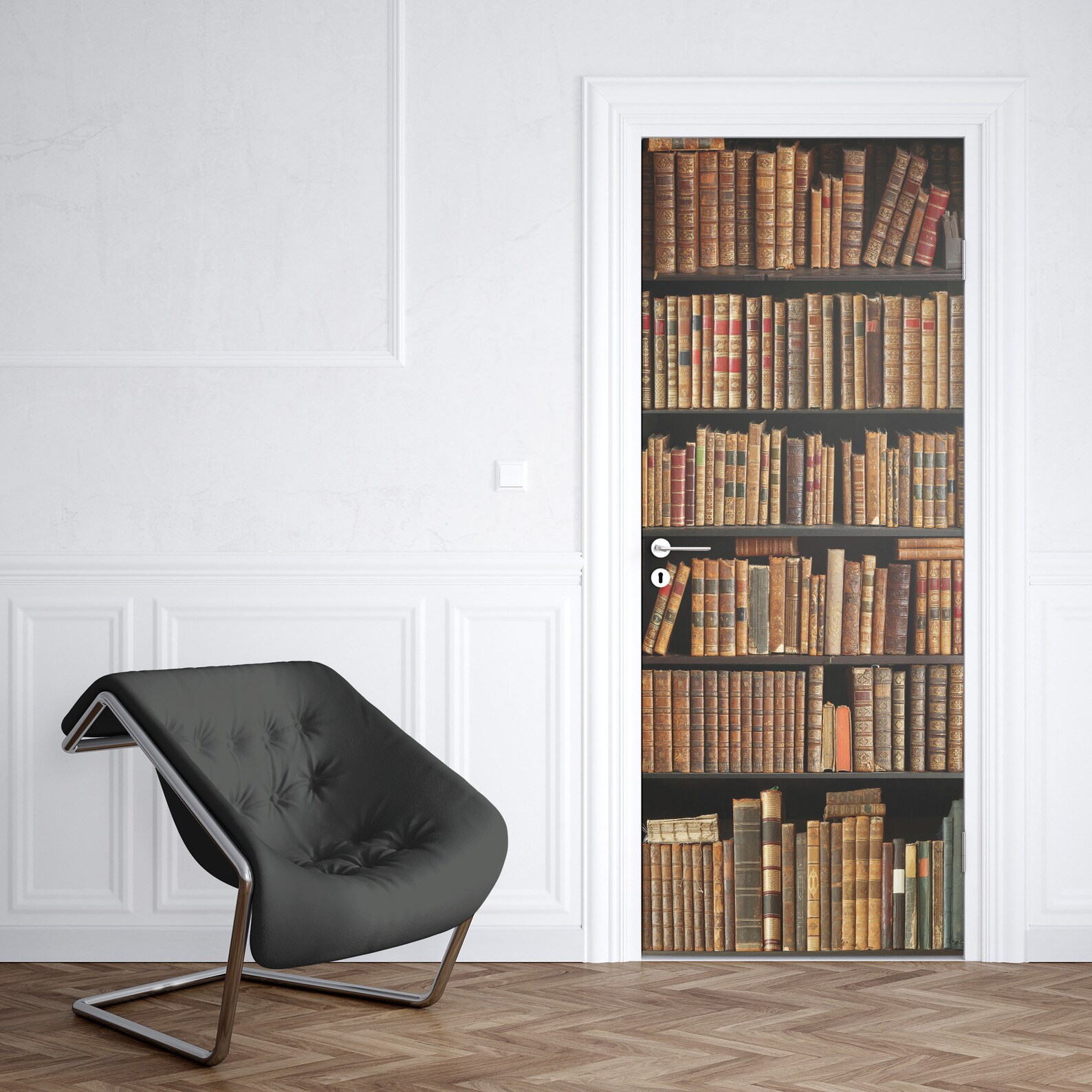 Bookshelf Door Mural Book Lovers Door Decal Reading Room Etsy
