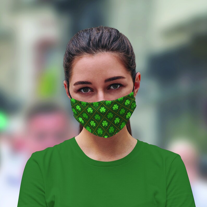 Irish Shamrock Face Masks Fun Mask Trendy Masks Stylish and Etsy
