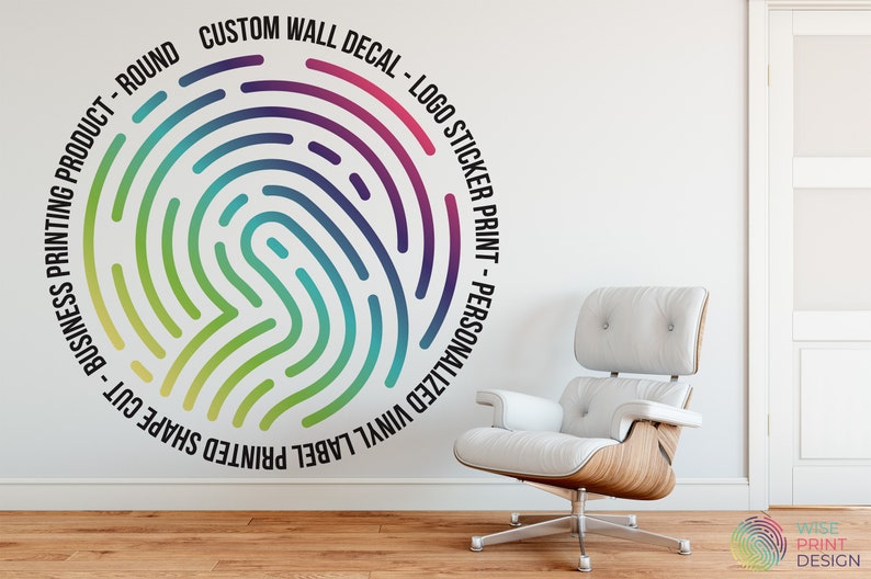 Custom Wall Decal Logo Sticker Print Personalized Vinyl Etsy