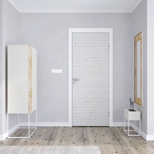 White Brick Wall Decal Etsy