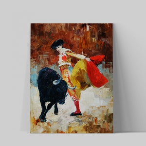 Birthday Made in US Mexican Bullfighting Matador Gift For Best Friend Mother's day Poster No FrameCanvas With Frame Father's day