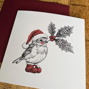 Christmas bird card