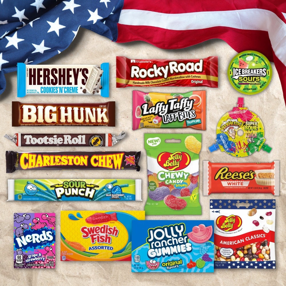 Boîte cadeau de bonbons américains - USA Switzerland