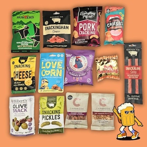 Beer Snacks / Pub Snacks / Best with Beer Snack box - Birthday / Thank You / Valentines Day Gift idea for Husband, Boyfriend